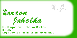 marton jahelka business card